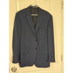 Canali Men's Blazer Jacket Travel Water Resistant, Made in Italy, Size 37R Navy